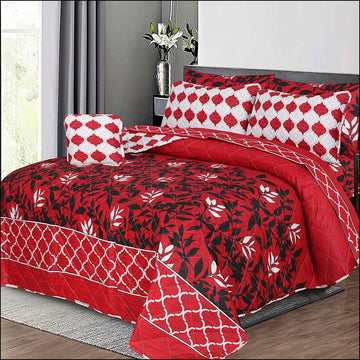 7 Pcs Quilted Comforter Set 303