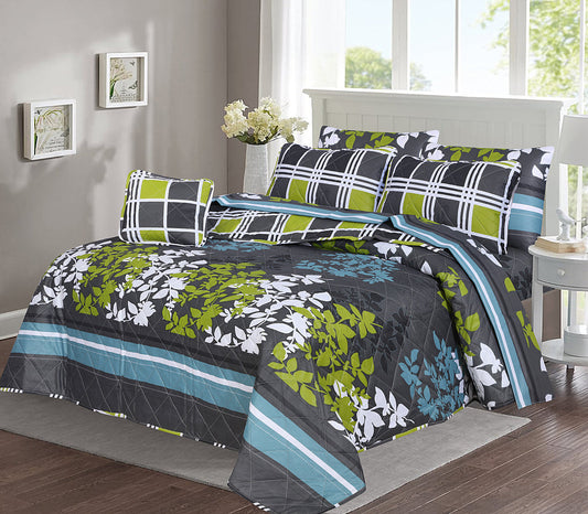 7 Pcs Quilted Comforter Set 305