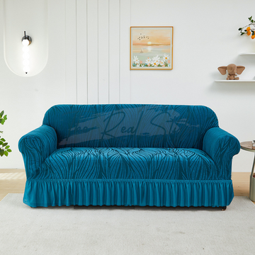 Zebra Velvet Stripe Sofa Cover - Zink