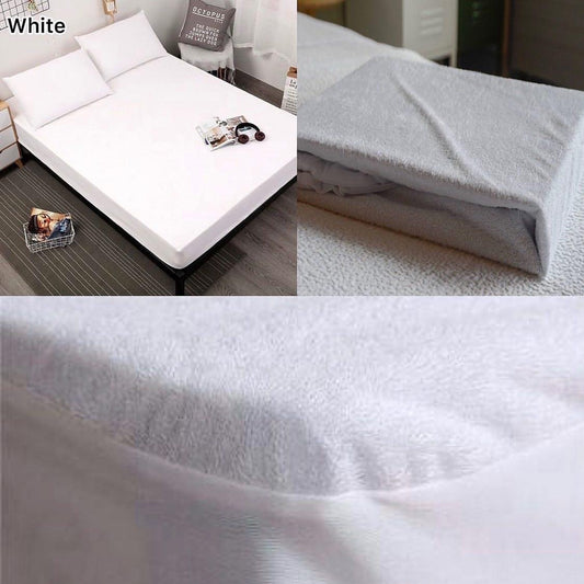 Terry Waterproof Mattress Cover - White