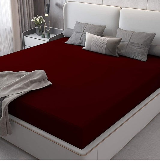 Terry Waterproof Mattress Cover - Maroon