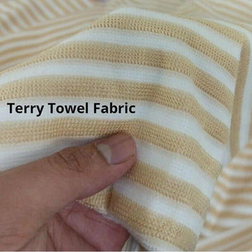 Terry Towel Waterproof Mattress Cover - Brown Stripe