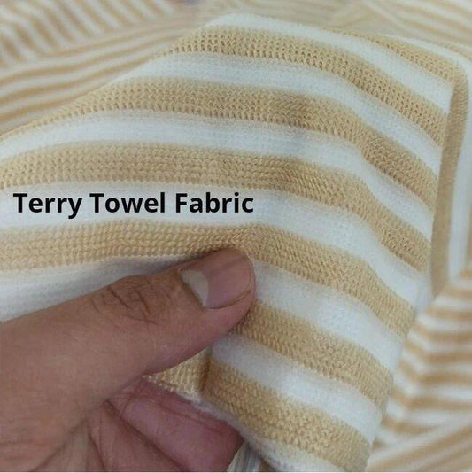 Terry Towel Waterproof Mattress Cover - Brown Stripe