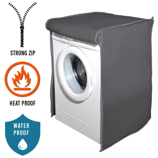 Waterproof Front Loaded Washing Machine Cover - Grey