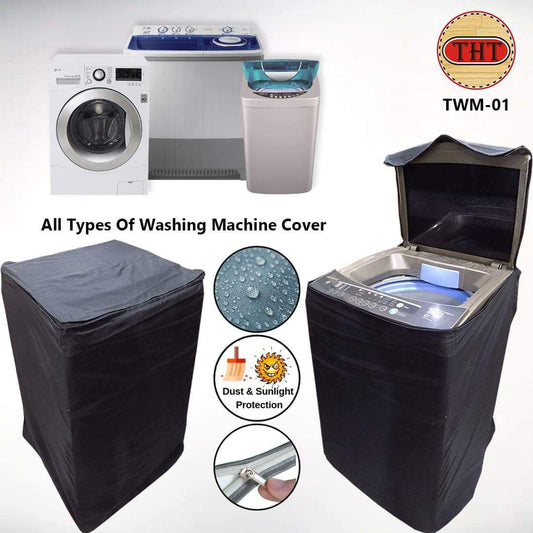 Waterproof Top Loaded Washing Machine Cover - Grey