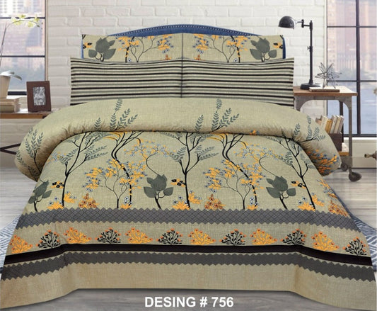 3 Pcs Bedsheet D # 756