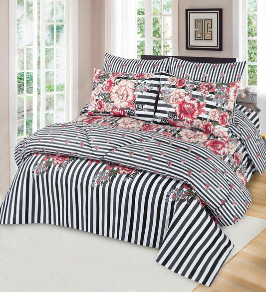 6 Pc Winter Comforter Set (Heavy Filling) 09