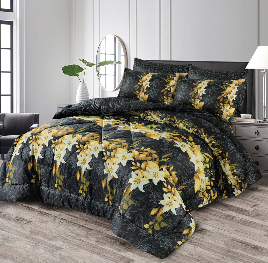 6 Pc Winter Comforter Set (Heavy Filling) 25