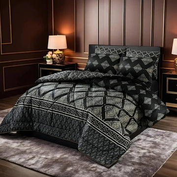 7 Pcs Quilted Comforter Set 375