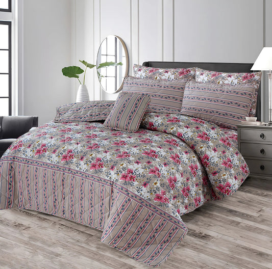 7 Pcs Quilted Comforter Set 355
