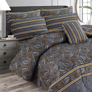 7 Pcs Quilted Comforter Set 345