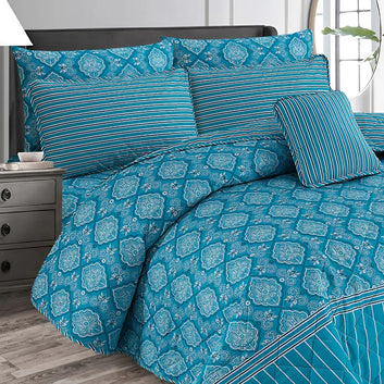 7 Pcs Quilted Comforter Set 356
