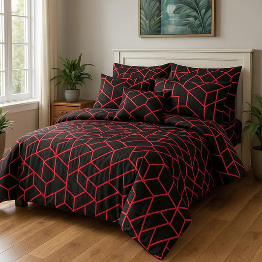 7 Pcs Quilted Comforter Set 362